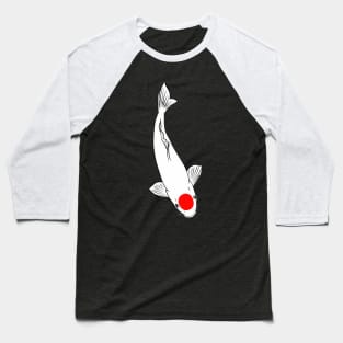 Koi Carp Tancho Baseball T-Shirt